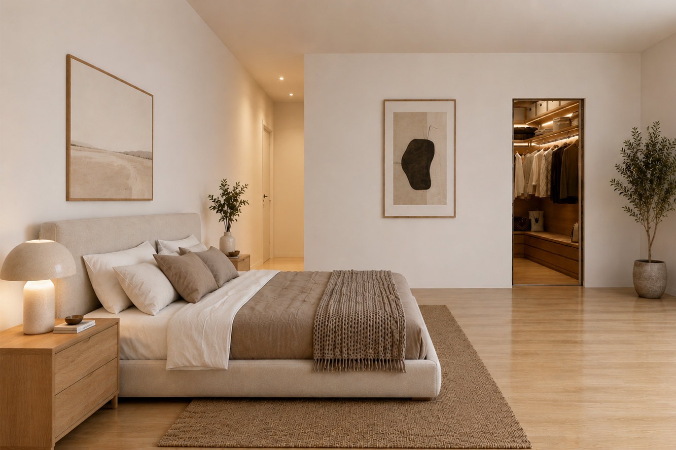 Schlafzimmer mit Ankleide