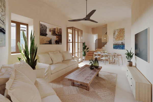 High-quality renovated townhouse with pool in the patio and garage in Arta image 4