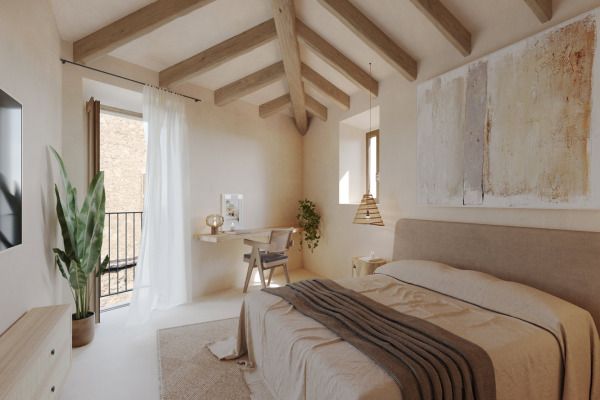 High-quality renovated townhouse with pool in the patio and garage in Arta image 6