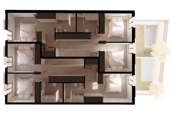 New build terraced house with pool and private garden in Ses Salines image 8