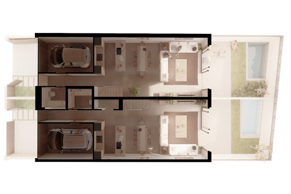 New build terraced house with pool and private garden in Ses Salines image 9