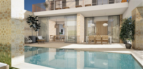 New build townhouse with inner patio and pool in Ses Salines image 3