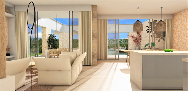 New build townhouse with inner patio and pool in Ses Salines image 4