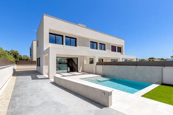 New terraced house with pool and a roof terrace with sea views in Sa Rapita image 9