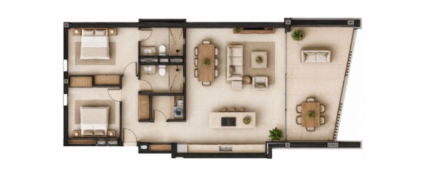 Modern new-build apartment with views of the Malgrats Islands in Paguera image 7