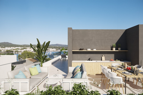 Modern newly build semi-detached house with private pool in Portocolom image 2