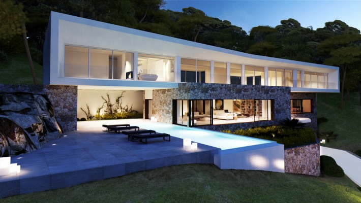 New construction project of a modern villa in a quiet location image 5