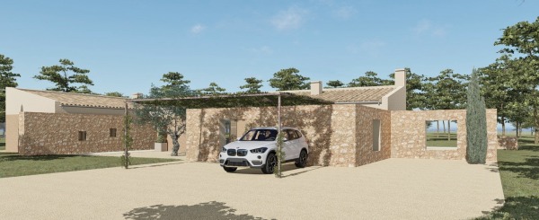 New construction project of a natural stone finca near S'Horta image 5