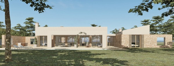 New construction project of a natural stone finca near S'Horta image 6