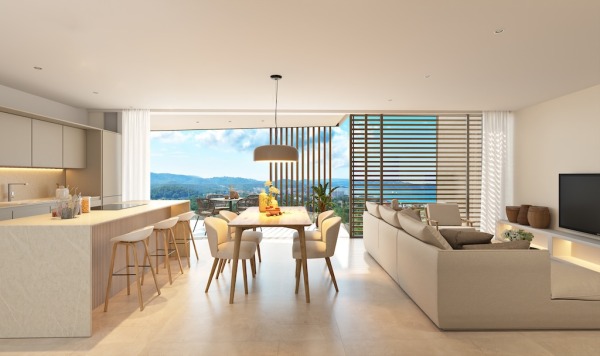 Exclusive new-build ground floor apartment with private garden & sea views image 6