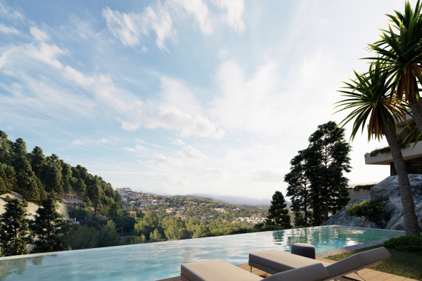 Plot with preliminary project for a modern villa in an elevated location image 3