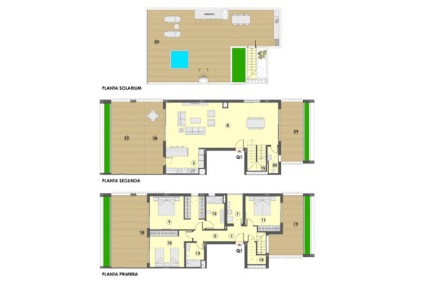 New construction sea view penthouse with roof terrace in Colonia Sant Jordi image 7