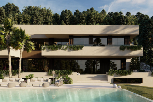 Building plot with project for a luxury villa with sea views in Son Vida image 2