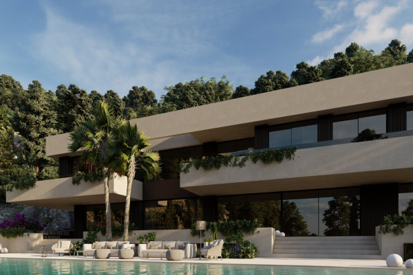 Building plot with project for a luxury villa with sea views in Son Vida image 3