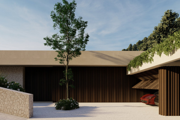 Building plot with project for a luxury villa with sea views in Son Vida image 4