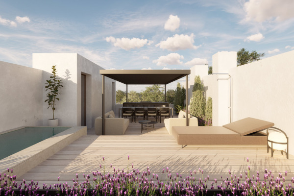 Modern townhouse development project with pool in El Molinar image 2