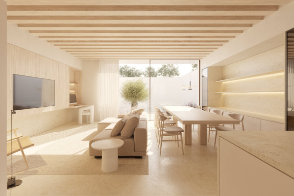 Modern townhouse development project with pool in El Molinar image 4