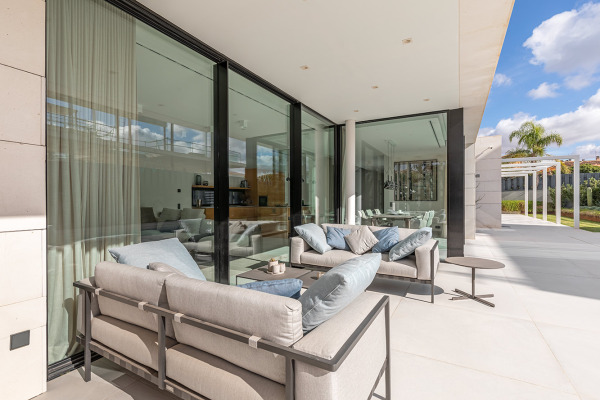 New build villas in modern architecture with partial sea views image 2