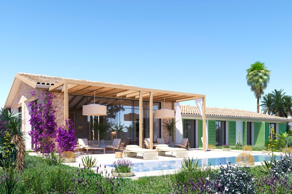 New development of a stylish finca with stunning views in Inca