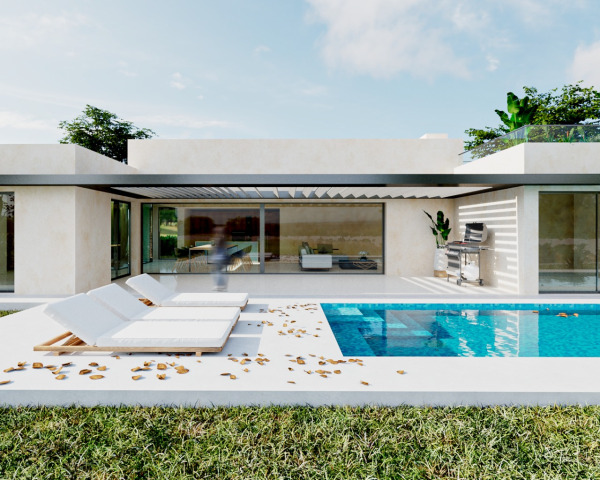 Building plot with building license submitted for a villa with pool image 2