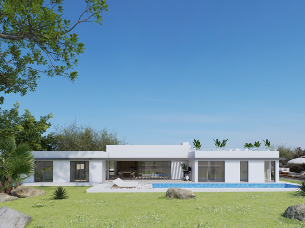 Building plot with building license submitted for a villa with pool image 3