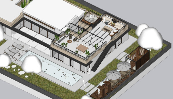 Building plot with building license submitted for a villa with pool image 9