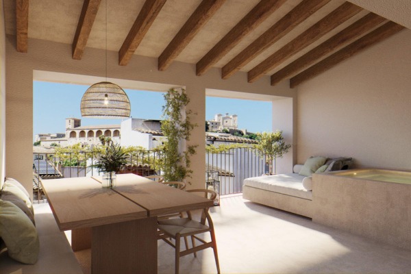 Stylishly renovated townhouse with pool in the heart of Arta