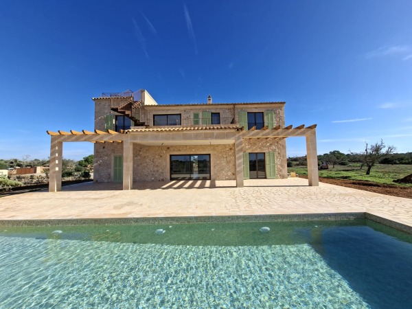 Natural stone new-build finca with stunning panoramic views near Ses Salines