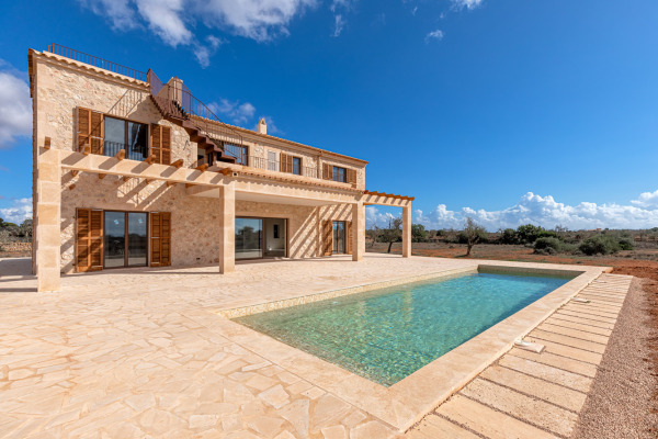 Newly built natural stone finca with pool near Ses Salines image 2