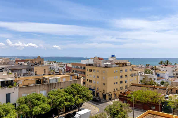 Sea view apartment near the beach above the rooftops of Portixol image 7